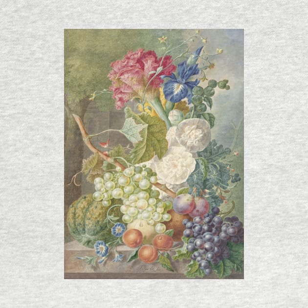 Still Life with Flowers and Fruit by Jan van Os by Classic Art Stall